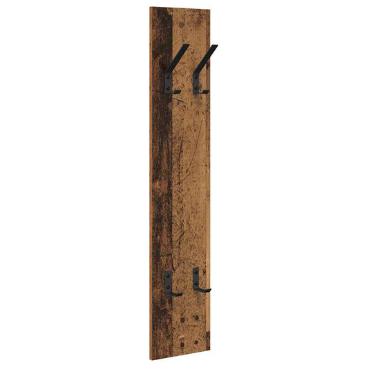 vidaXL Wall-Mounted Coat Rack Wall-mounted Old Wood 20 x 1.5 x 100 cm