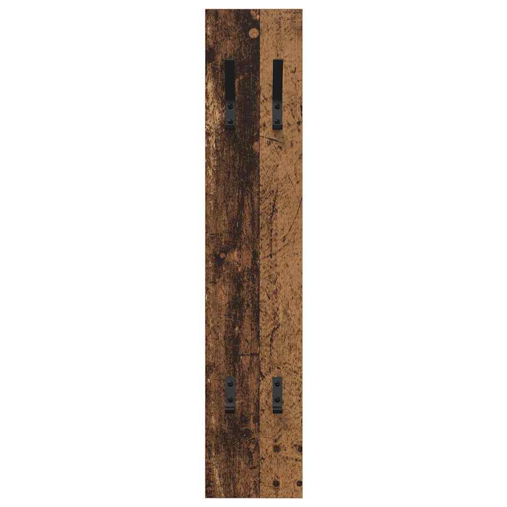 vidaXL Wall-Mounted Coat Rack Wall-mounted Old Wood 20 x 1.5 x 100 cm