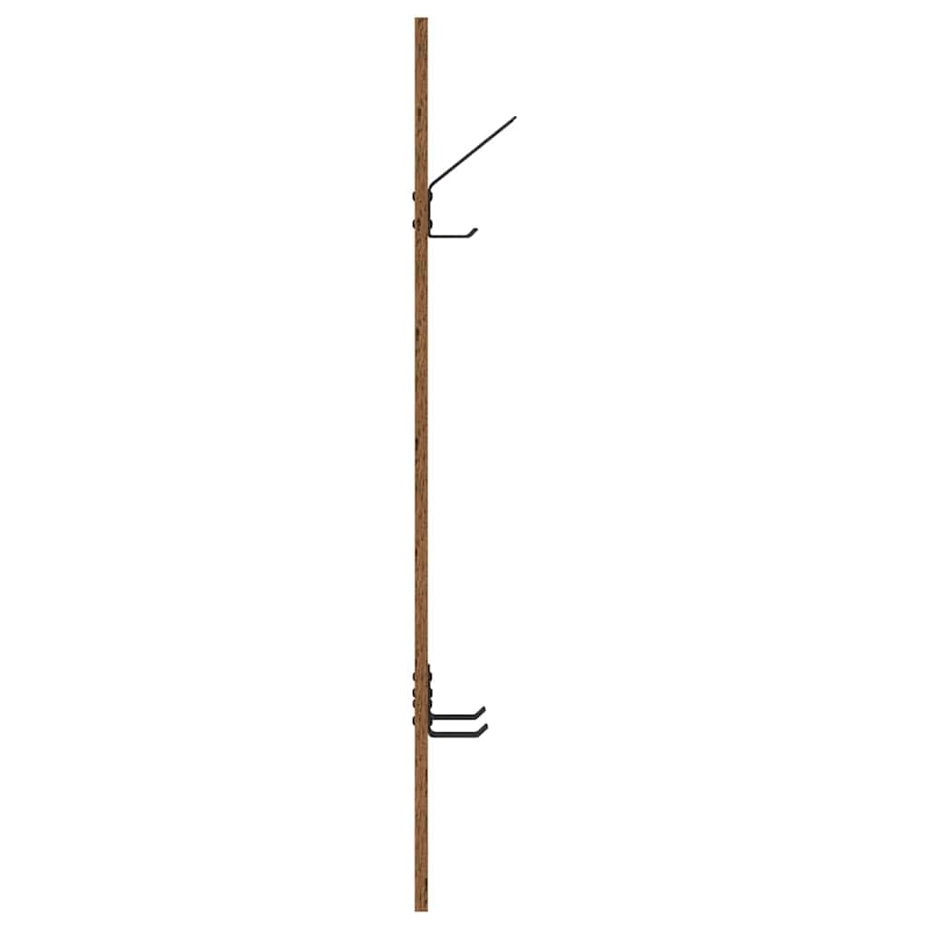vidaXL Wall-Mounted Coat Rack Wall-mounted Old Wood 20 x 1.5 x 100 cm