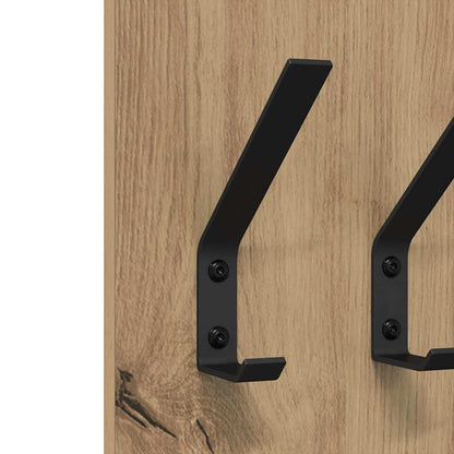 vidaXL Wall-Mounted Coat Rack Artisan Oak 20 x 1.5 x 100 cm