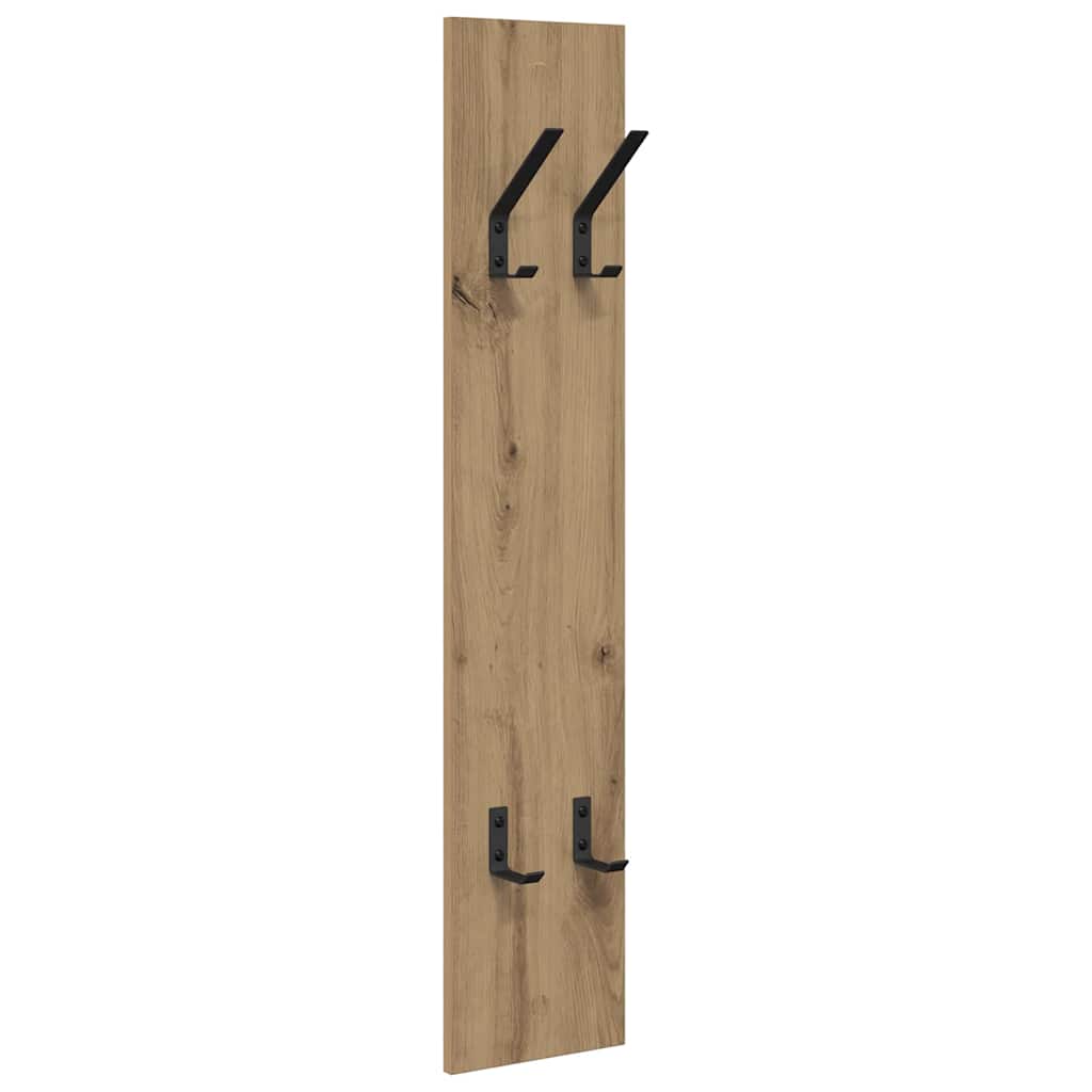 vidaXL Wall-Mounted Coat Rack Wall-Mounted Artisan Oak Engineered wood