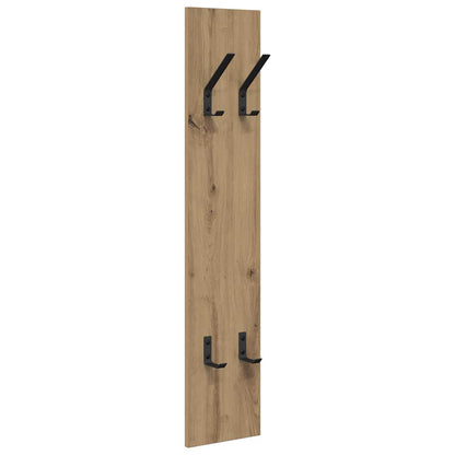 vidaXL Wall-Mounted Coat Rack Wall-Mounted Artisan Oak Engineered wood