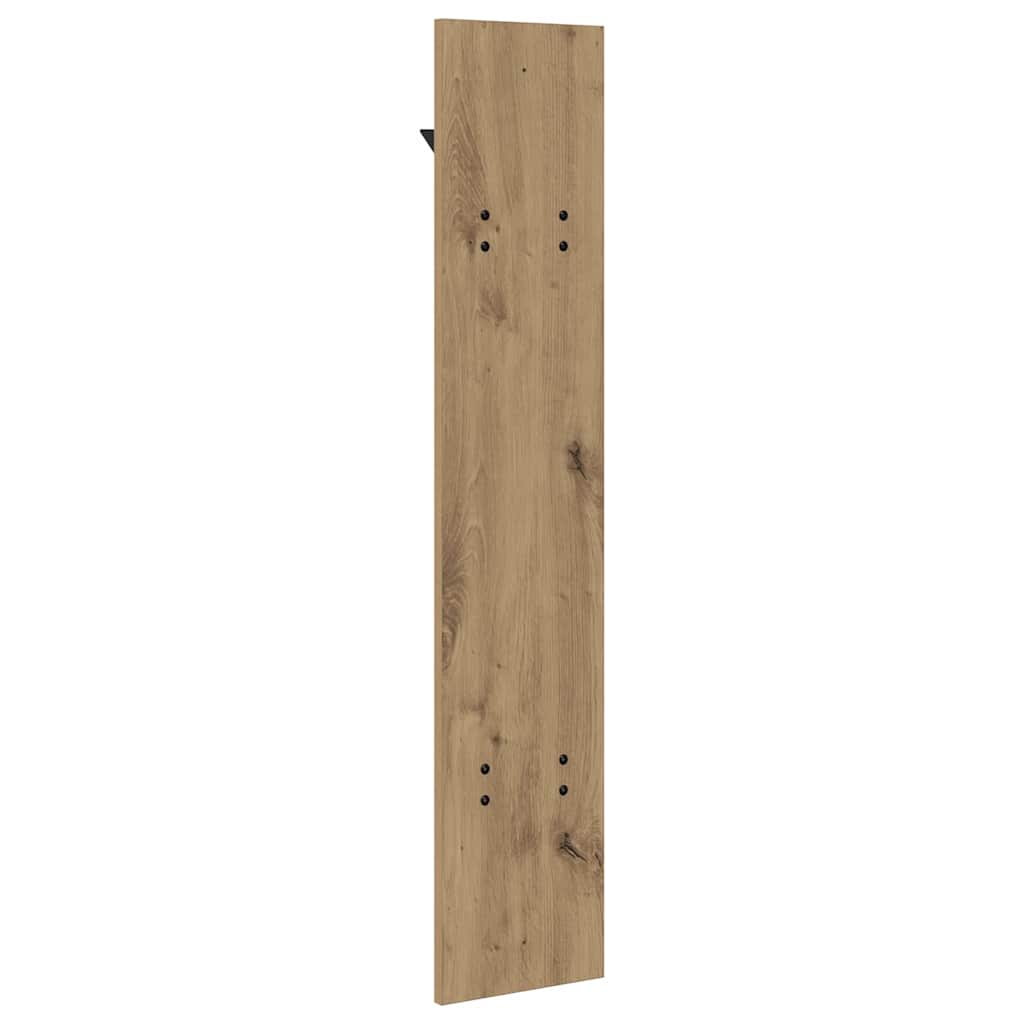 vidaXL Wall-Mounted Coat Rack Artisan Oak 20 x 1.5 x 100 cm