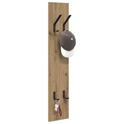vidaXL Wall-Mounted Coat Rack Artisan Oak 20 x 1.5 x 100 cm