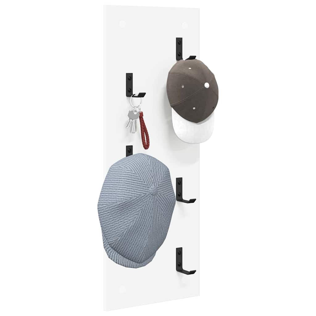 vidaXL Wall-Mounted Coat Rack White 30 x 1.5 x 80 cm Engineered wood