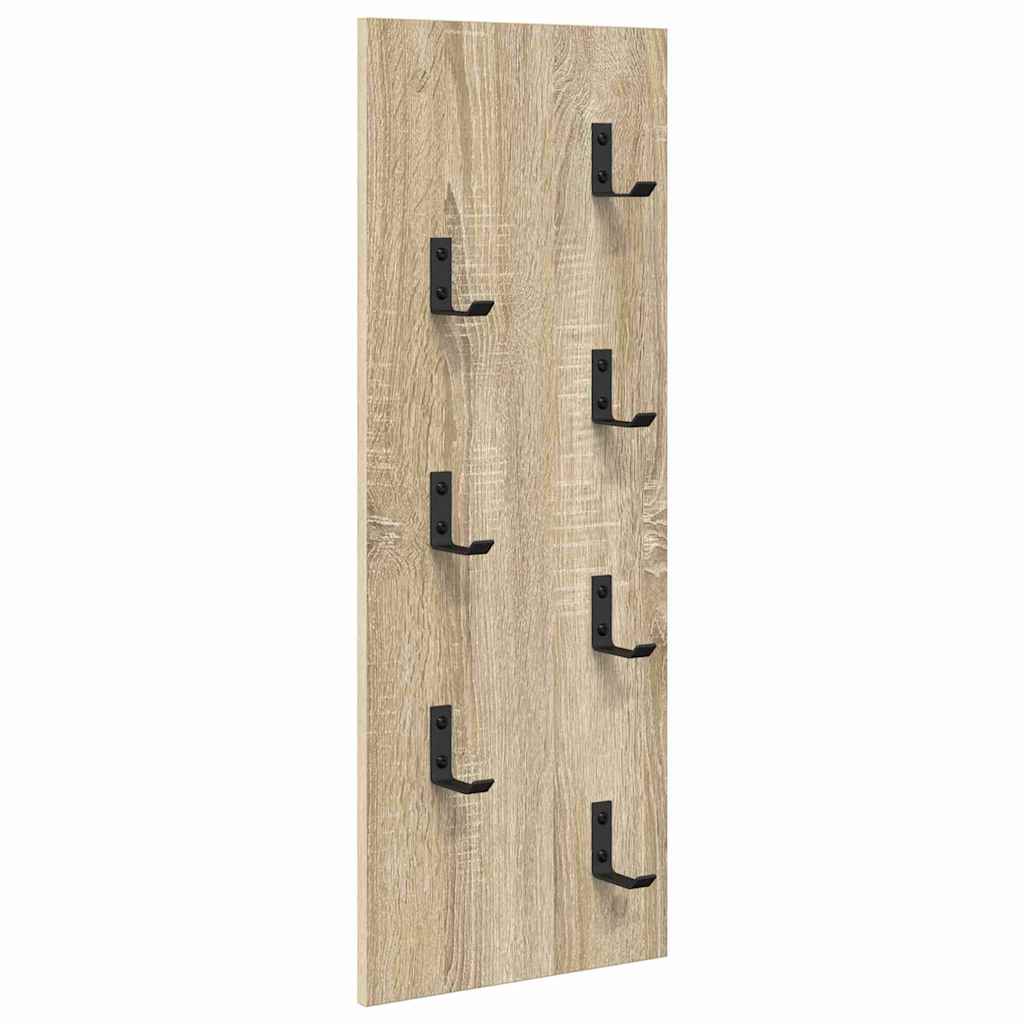 vidaXL Wall-Mounted Coat Rack Wall-Mounted Sonoma Oak 30 x 1.5 x 80 cm