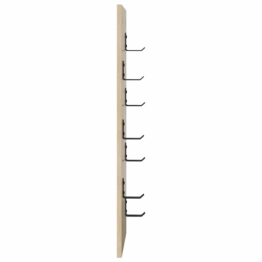 vidaXL Wall-Mounted Coat Rack Wall-mounted Sonoma Oak 30 x 1.5 x 80 cm