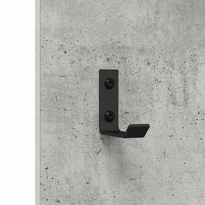 vidaXL Wall-Mounted Coat Rack Wall-Mounted Concrete Grey