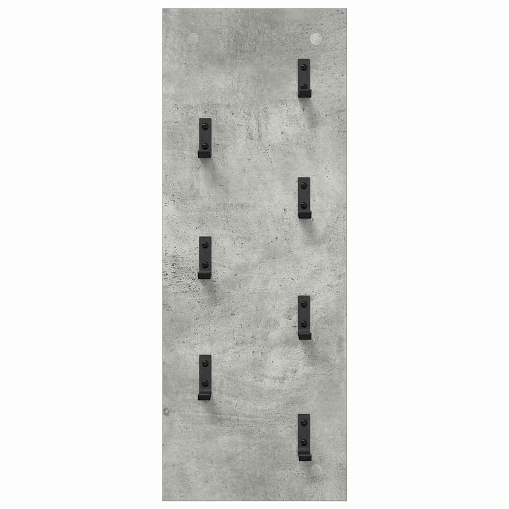 vidaXL Wall-Mounted Coat Rack Concrete Grey 30 x 1.5 x 80 cm