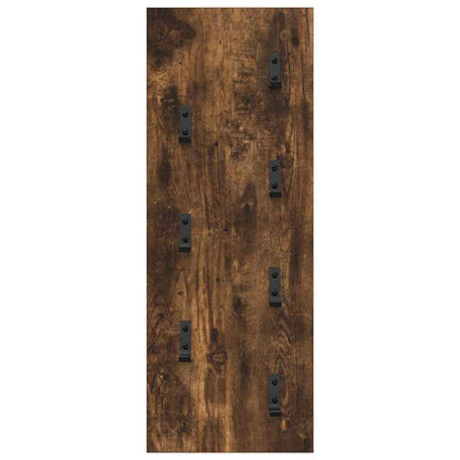 vidaXL Wall-Mounted Coat Rack Wall-Mounted Smoked Oak 30 x 1.5 x 80 cm