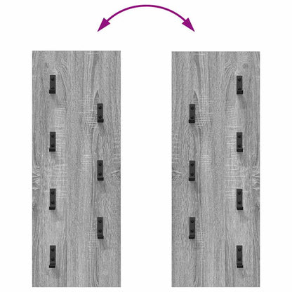 vidaXL Wall-Mounted Coat Rack Grey Sonoma 30 x 1.5 x 80 cm