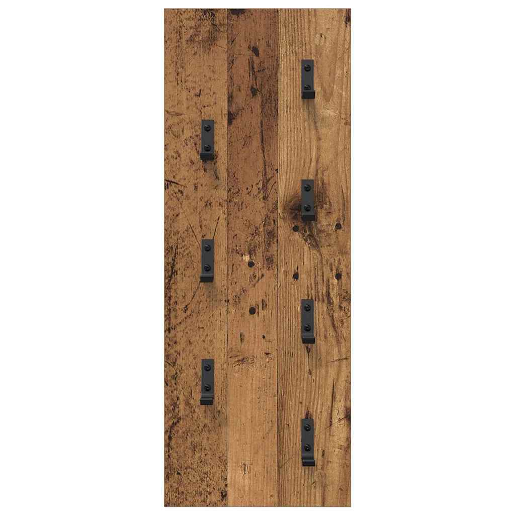 vidaXL Wall-Mounted Coat Rack Wall-mounted Old Wood 30 x 1.5 x 80 cm