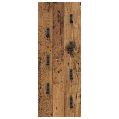 vidaXL Wall-Mounted Coat Rack Wall-mounted Old Wood 30 x 1.5 x 80 cm