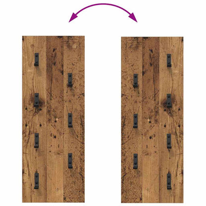 vidaXL Wall-Mounted Coat Rack Wall-mounted Old Wood 30 x 1.5 x 80 cm