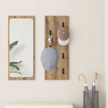 vidaXL Wall-Mounted Coat Rack Wall-Mounted Artisan Oak Engineered wood