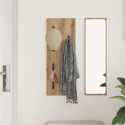 vidaXL Wall-Mounted Coat Rack Wall-Mounted Artisan Oak Engineered wood