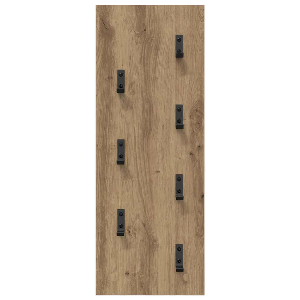 vidaXL Wall-Mounted Coat Rack Artisan Oak 30 x 1.5 x 80 cm