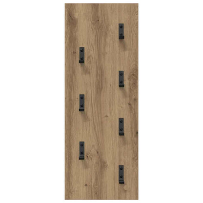 vidaXL Wall-Mounted Coat Rack Artisan Oak 30 x 1.5 x 80 cm