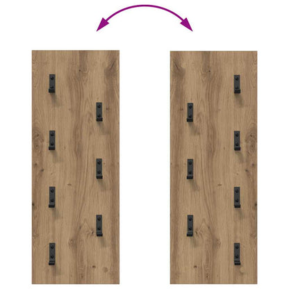 vidaXL Wall-Mounted Coat Rack Artisan Oak 30 x 1.5 x 80 cm