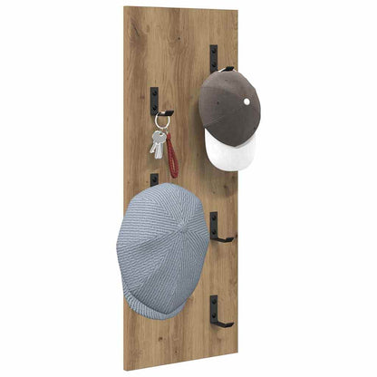 vidaXL Wall-Mounted Coat Rack Wall-Mounted Artisan Oak Engineered wood
