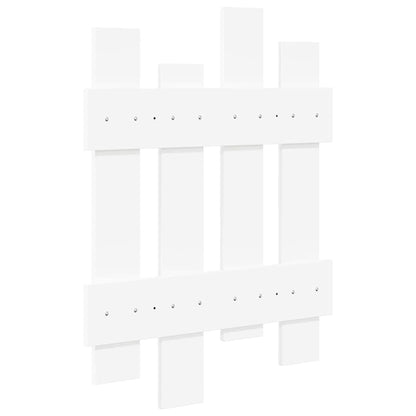 vidaXL Wall-Mounted Coat Rack White 60 x 3 x 82 cm Engineered wood