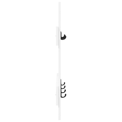 vidaXL Wall-Mounted Coat Rack White 60 x 3 x 82 cm Engineered wood