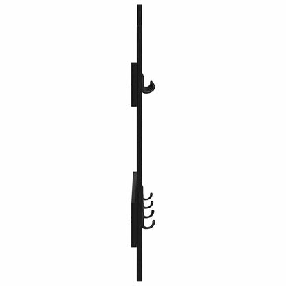 vidaXL Wall-Mounted Coat Rack Black Oak 60 x 3 x 82 cm Engineered wood