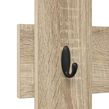 vidaXL Wall-Mounted Coat Rack Wall-mounted Sonoma Oak 60 x 3 x 82 cm