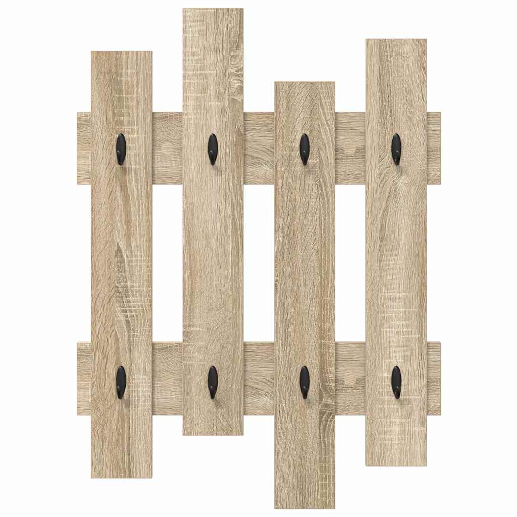 vidaXL Wall-Mounted Coat Rack Wall-mounted Sonoma Oak 60 x 3 x 82 cm