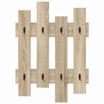 vidaXL Wall-Mounted Coat Rack Wall-mounted Sonoma Oak 60 x 3 x 82 cm