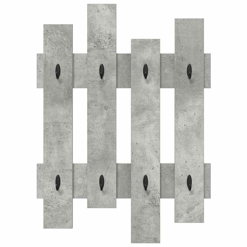 vidaXL Wall-Mounted Coat Rack Concrete Grey 60 x 3 x 82 cm