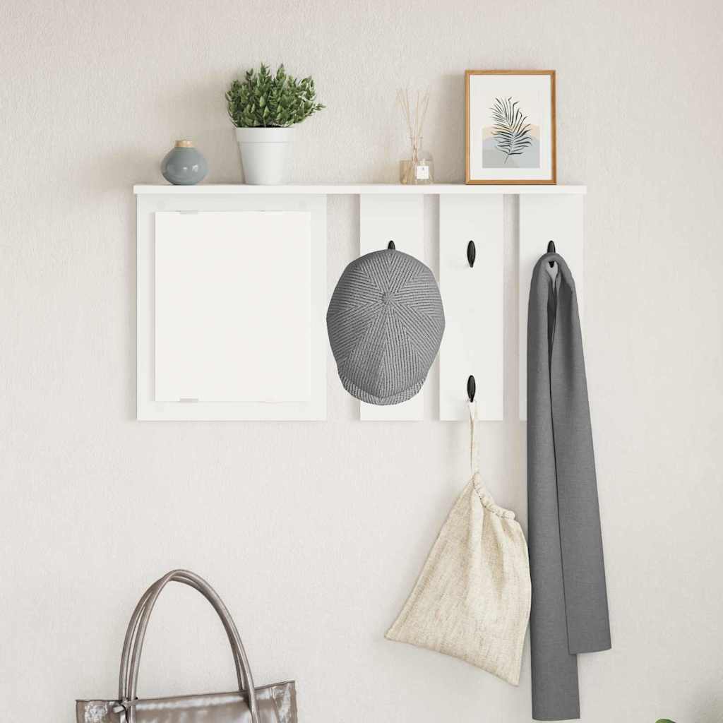 vidaXL Wall-Mounted Coat Rack Wall-Mounted White 85 x 10 x 45 cm