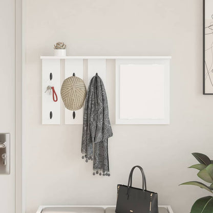 vidaXL Wall-Mounted Coat Rack White 85 x 10 x 45 cm Engineered wood