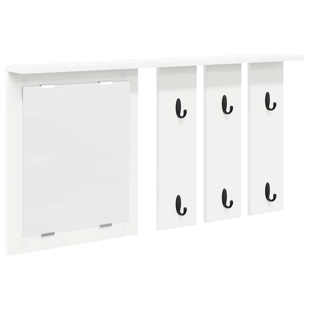 vidaXL Wall-Mounted Coat Rack White 85 x 10 x 45 cm Engineered wood