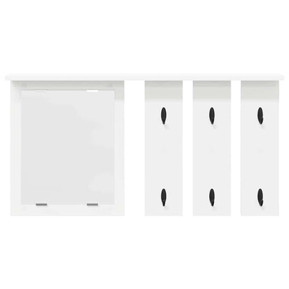 vidaXL Wall-Mounted Coat Rack White 85 x 10 x 45 cm Engineered wood