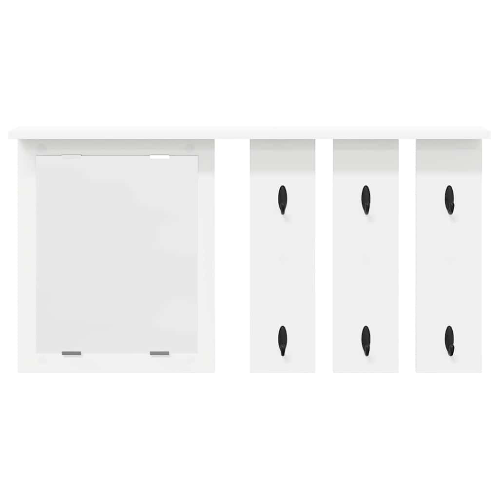 vidaXL Wall-Mounted Coat Rack Wall-Mounted White 85 x 10 x 45 cm