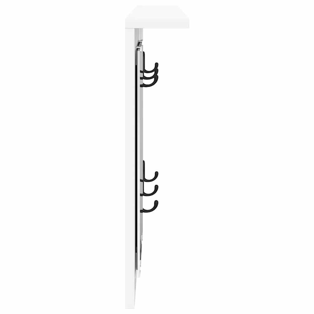 vidaXL Wall-Mounted Coat Rack White 85 x 10 x 45 cm Engineered wood