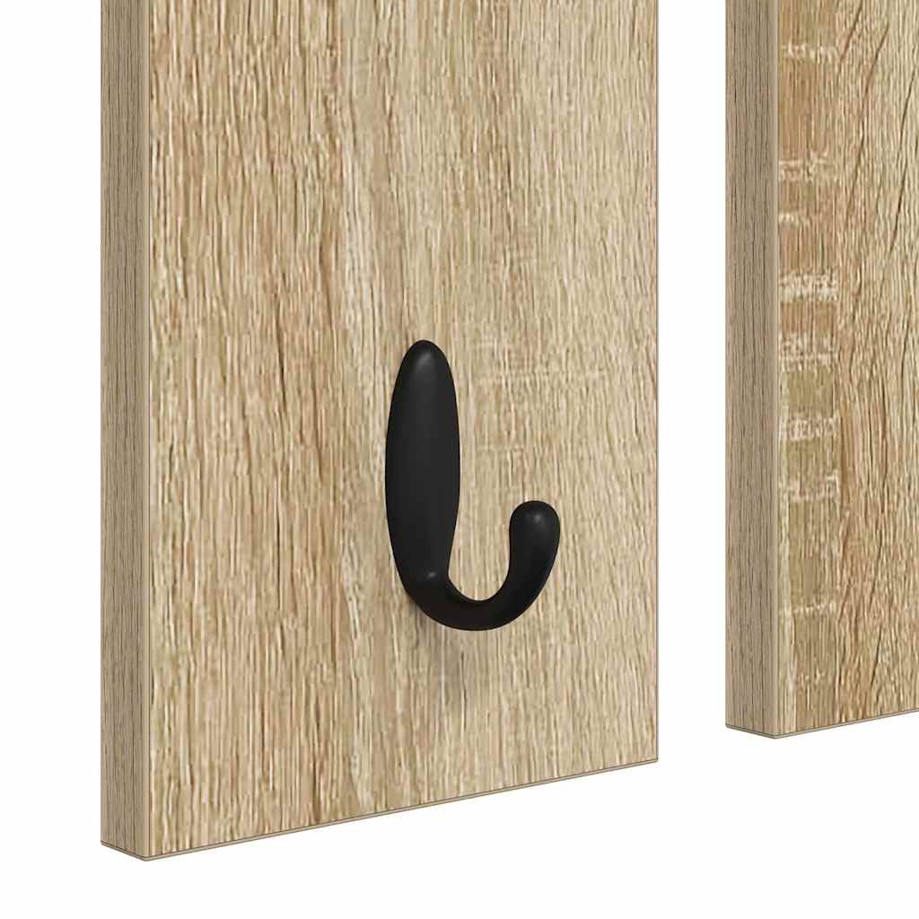 vidaXL Wall-Mounted Coat Rack with Shelf Sonoma oak 85 x 10 x 45 cm