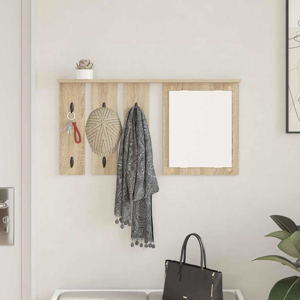 vidaXL Wall-Mounted Coat Rack Wall-Mounted Sonoma oak 85 x 10 x 45 cm
