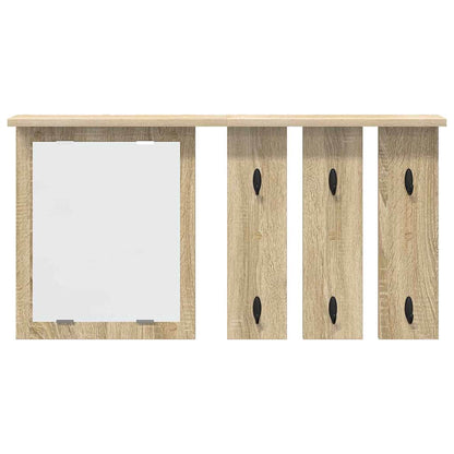 vidaXL Wall-Mounted Coat Rack with Shelf Sonoma oak 85 x 10 x 45 cm
