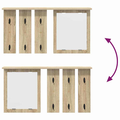 vidaXL Wall-Mounted Coat Rack with Shelf Sonoma oak 85 x 10 x 45 cm
