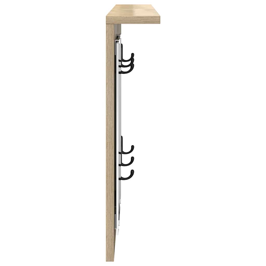 vidaXL Wall-Mounted Coat Rack with Shelf Sonoma oak 85 x 10 x 45 cm