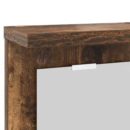 vidaXL Wall-Mounted Coat Rack with Shelf Smoked oak 85 x 10 x 45 cm