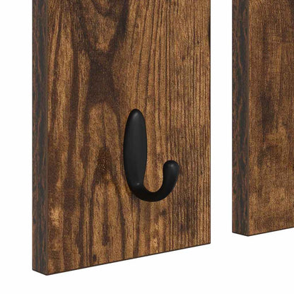 vidaXL Wall-Mounted Coat Rack Wall-Mounted Smoked oak 85 x 10 x 45 cm