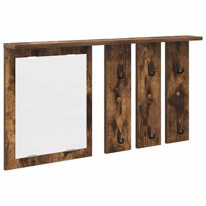 vidaXL Wall-Mounted Coat Rack Wall-Mounted Smoked oak 85 x 10 x 45 cm