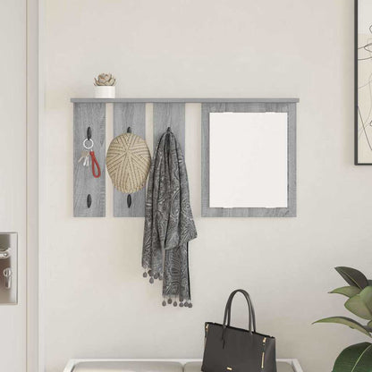 vidaXL Wall-Mounted Coat Rack Wall-Mounted Grey sonoma 85 x 10 x 45 cm