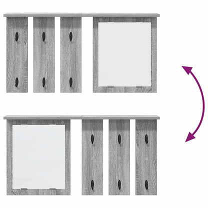vidaXL Wall-Mounted Coat Rack with Shelf Grey sonoma 85 x 10 x 45 cm