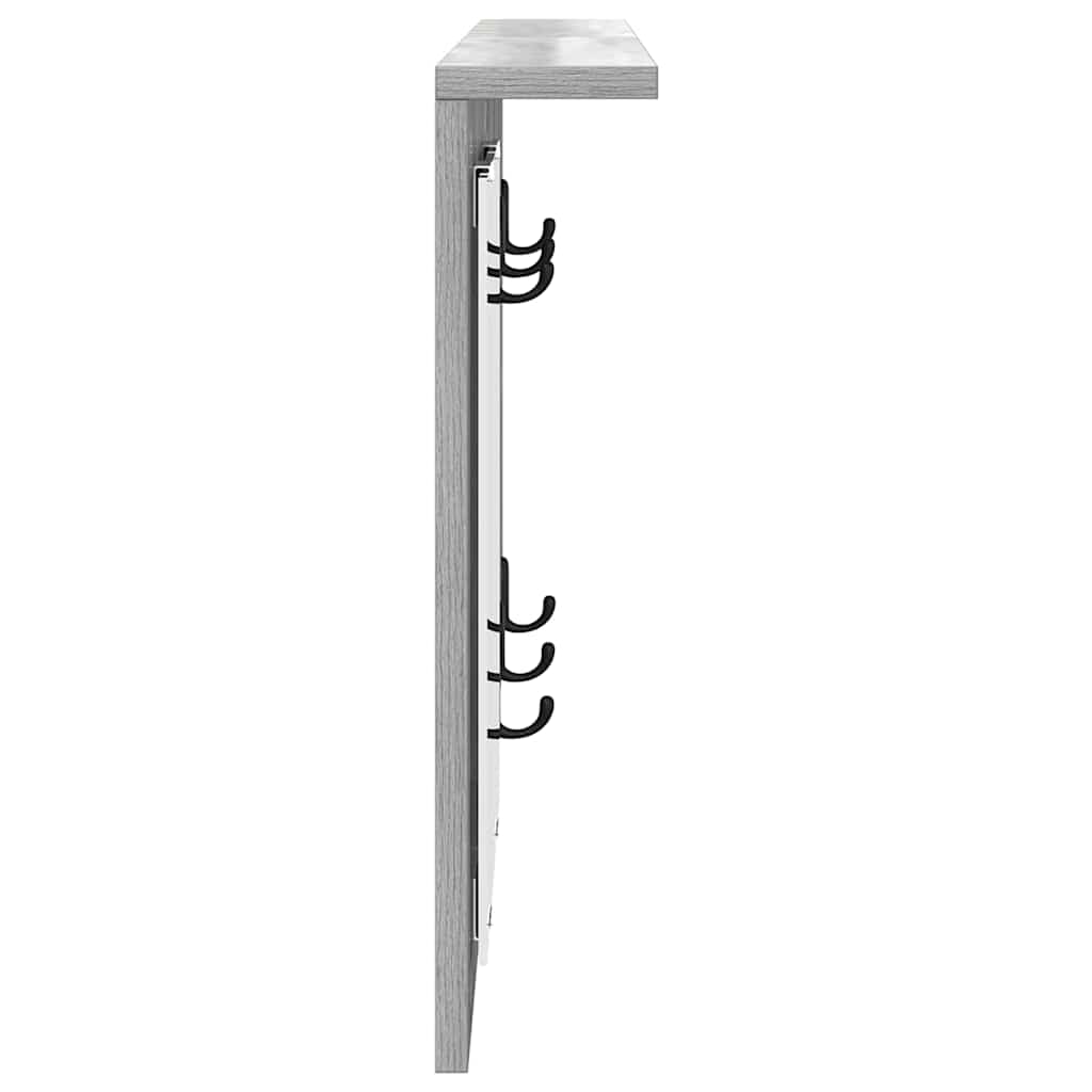 vidaXL Wall-Mounted Coat Rack with Shelf Grey sonoma 85 x 10 x 45 cm