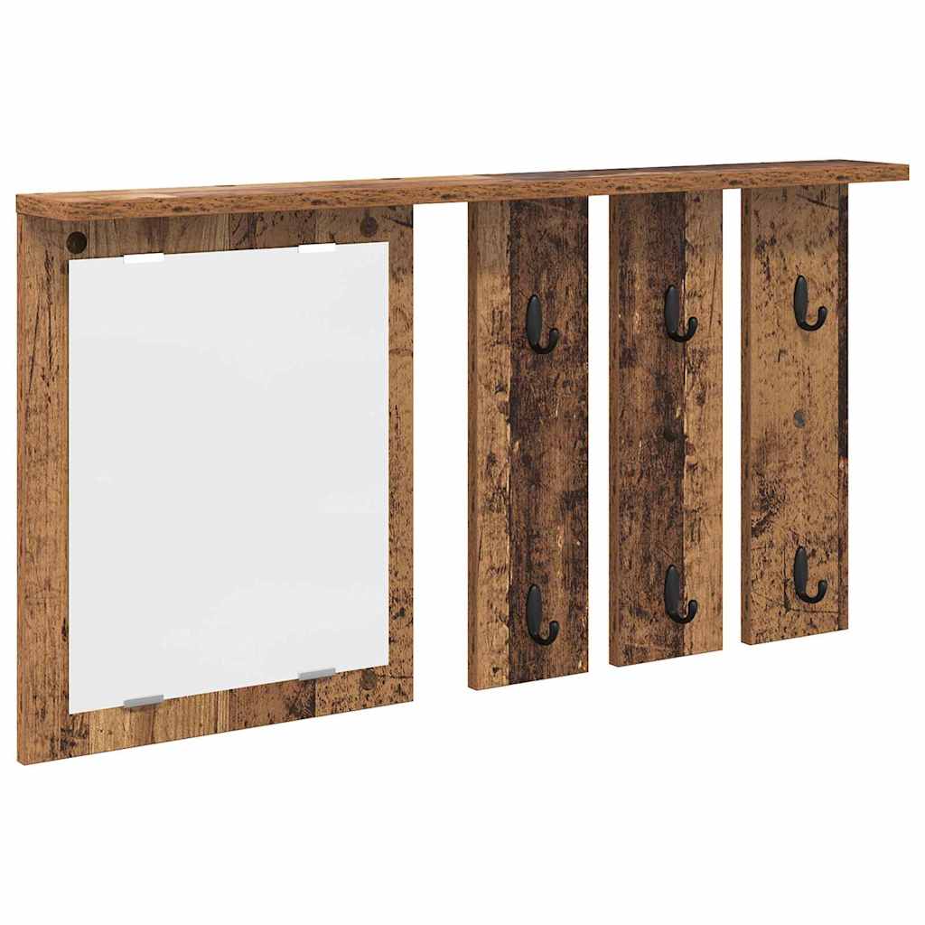 vidaXL Wall-Mounted Coat Rack Old wood 85 x 10 x 45 cm Engineered wood