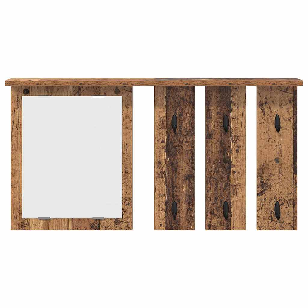 vidaXL Wall-Mounted Coat Rack Old wood 85 x 10 x 45 cm Engineered wood
